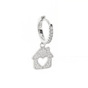 MonoOr in 925 Silver with house-shaped pendant embellished with white zircons