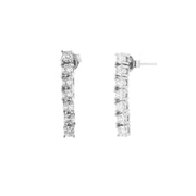 Earrings in 925 Silver with transparent light points