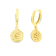 Earrings in 925 Silver with a pendant plate embellished with a snake