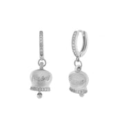 925 Silver earrings with Capri bell and zircons