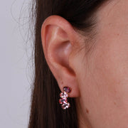 Orecchini in Argento 925 con cristalli rosa