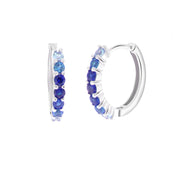 Orecchini in Argento 925 con zirconi nelle sfumature del blu