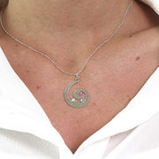 Collana in Argento 925  con cristalli multicolore