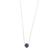 Collana in Argento 925 con punto luce tanzanite centrale