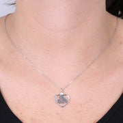 Collana in Argento 925 con albero della vita pendente impreziosito da cristallo bianco.