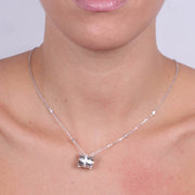 Collana in Argento 925 con pendente , impreziosito da zirconi bianchi