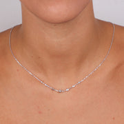 Collana in Argento 925  con punti luce zirconati bianchi