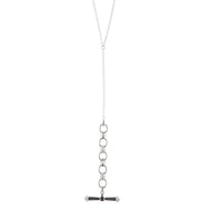 925 Silver chain necklace with white zircons