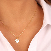 Collana in Argento 925 con cuore e perlina