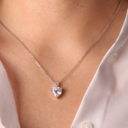 Collana in Argento 925 con cuori in zirconi bianchi