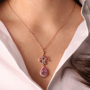 Collana in Argento 925 con ciondolo in zirconi multicolor