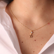 Collana in Argento 925 con cristallo e stella