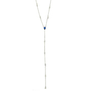 925 Silver necklace with blue light point