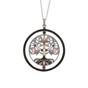 Collana in Argento 925 con albero della vita e cristalli