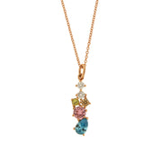 Collana in Argento 925 con zirconi multicolor