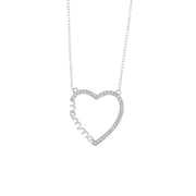 Collana in Argento 925 con cuore e scritta mamma