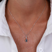 Collana in Argento 925 con due cristalli