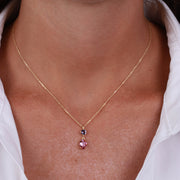 Collana in Argento 925 con due cristalli