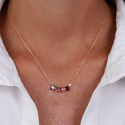 Collana in Argento 925 con cristalli nelle sfumature del rosa