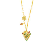 Collana in Argento 925 con cactus e zirconi colorati