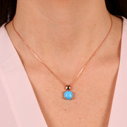 Collana in Argento 925 con pietra naturale turchese