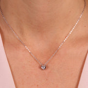 Collana in Argento 925   con cuore placcato rodio