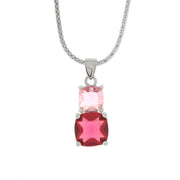 Collana in Argento 925 con zirconi nelle sfumature del rosso