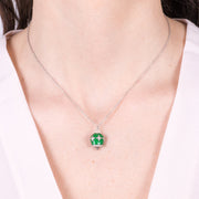 Collana in Argento 925 con campanella verde