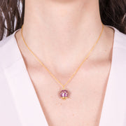 Collana in Argento 925 con campanella viola