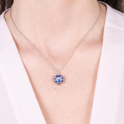 Collana in Argento 925 con campanella blu