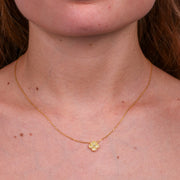 Collana in Argento 925 con fiore giallo