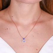 Collana in Argento 925 con doppio zircone pendente