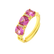 Anello in Argento 925 trilogy con zirconi rosa