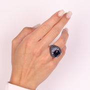 Anello in Argento 925 con zirconi blu