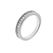 Anello in Argento 925 a baguette con zirconi