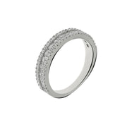 Anello in Argento 925 a baguette con zirconi