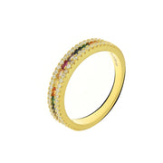 Anello in Argento 925 a baguette con zirconi multicolor