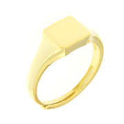 Anello in Argento 925 quadrato placcato oro giallo