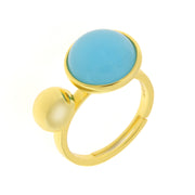 Anello in Argento 925 con cristall turchesi