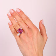 Anello in Argento 925 con cristall viola