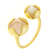 Anello in Argento 925 con cristall rosa cipria