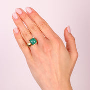 Anello in Argento 925 con pietra verde