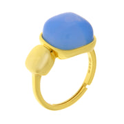 Anello in Argento 925 con pietra blu