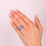 Anello in Argento 925 con pietra blu