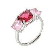 Anello in Argento 925 con zirconi rosa e rosso