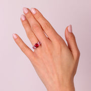 Anello in Argento 925 con zirconi rosa e rosso