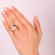 Anello in Argento 925 con fiori in madreperla