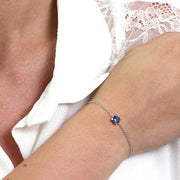 Bracciale in Argento 925 con punto luce tanzanite centrale