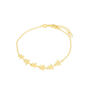 Bracciale in Argento 925 con serie di stelle lisce