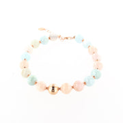 Bracciale in Argento 925  con perle multicolore